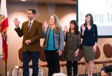 Lemoore Chamber boardmembers are sworn in for another term.